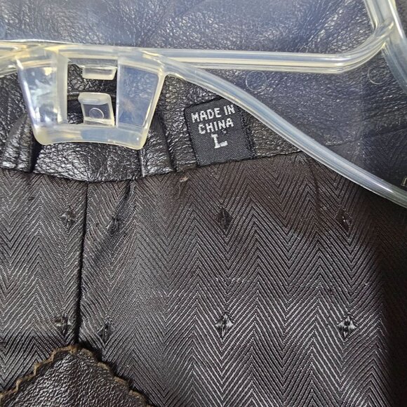 Roundtree & Yorke Black Lambskin Leather Blazer Jacket L Grunge Goth Mob Classic - Picture 4 of 12